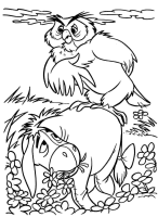 A coloring page of winnie the pooh - group